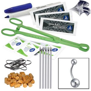 Belly Curved Barbell Mini Piercing Kit